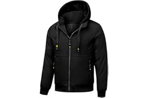 TONY BACKER Giubbotto Jacket Giacca Uomo Invernale con Cappuccio, Giubbino Giacchetto Uomo Giubbini Giubbotti Invernali Caldo Antivento