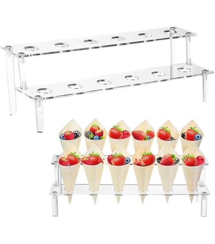 Nuenen 100 stuks levensmiddelenkegels 12 cm houten proeverij kegels met 100 bamboe cocktailprikkers, wegwerp houten puntzakjes, voorgerecht, vingers, levensmiddelen, ijshouder voor levensmiddelen