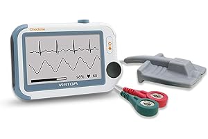 VIATOM Portable ECG Monitor, Blood Pressure Monitor with APP & PC Report, Spo2 Monitor Thermometer Professional for Sleep Apnea Professional/Home Use