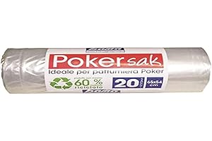 Bama Poker Sak, Sacchetti Pattumiera, 65x54 cm, Pacco da 20