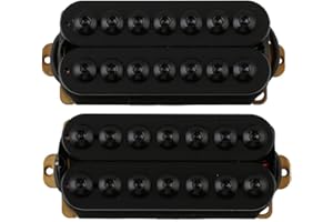 LYWSMSK 7 String Electric Guitar Humbucker Pickups Invader Style Neck & Bridge Pickup Set Ceramic Magnet Black