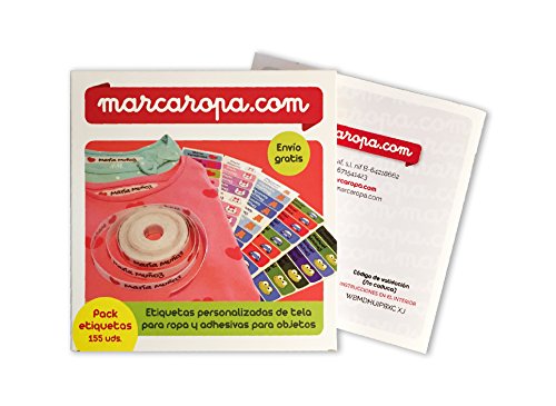 Pack 155 etiquetas para marcar ropa  100 Etiquetas de tela para marcar ropa   55 etiquetas adhesivas para marcar objetos Etiquetas para ropa etiquetas colegio