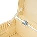 VENKON - All-Purpose Wooden Box with Lid for Storage - Pinewood natural untreated - 40 x 30 x 24 cm