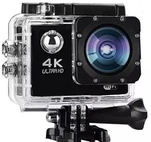 TechKing (ON Offer with 12 Years Warranty) 4K Action Camera 30fps for Vlogging with Anti Shake Touch Screen Waterproof Sports Camera with Accessories Kit