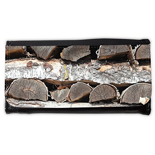 Preisvergleich Produktbild Portemonnaie Geldbörse Brieftasche / / M00155870 Holz Holzstapel Brennholz Timber / / Large Size Wallet