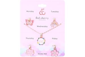 GVEYIQK Kette mit Anhänger Schmuckset, Freundschaft Halskette, Bff Halsketten, DIY Schmuck Geschenke für Mädchen Tochter, für Weihnachts Geburtstags Prinzessin Party