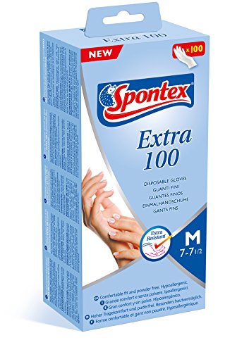 Spontex Einmalhandschuh Extra Vinyl 100-er, hautverträglich und reißfest
