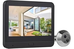 HpLive Smart Peephole Door Camera 1080P HD Video Doorbell with 4.3 Inch Screen Motion Detection Vision 5000 mAh Battery