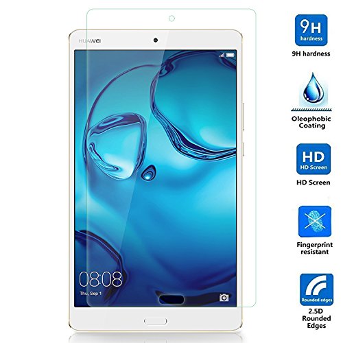 ELTD Huawei Mediapad M3 8.4 Displayschutz, Glas Folie Schutzfolie Glas Panzerfolie Displayschutzfolie, Klar Anti-Kratz,9H Hardness aus