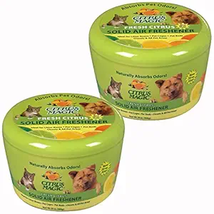 Citrus Magic Pet Odor Absorbing Solid Air Freshener, 20-Ounce, Fresh Citrus, Pack of 2