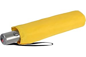 Knirps Regenschirm Slim Duomatic - klein und leicht mit Auf-Zu Automatik - Yellow