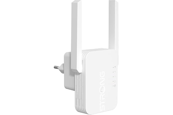 STRONG Repetidor WiFi N300, Amplificador WiFi Largo Alcance | 300 Mbps, Repetidor WiFi, Amplificador señal WiFi, WPS, Puerto LAN, Modo Punto de Acceso, Compatible con todos los routers