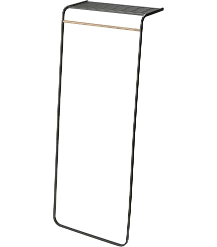 Yamazaki Tower Porte-Manteau D'Angle Inclinable - Design Japonais Minimaliste Blanc 160 Cm Pour Entrée Et Chambre