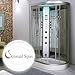 Price comparison product image Sensual Spas Clearwater 1200 Left Mirror Steam Shower 1200 x 800 - 2 Year Warranty And Freestanding Stool