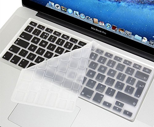 Se7enline® (2 in 1) Macbook 13 Zoll PU Leder Schutzhülle im Weltkarte-Stil, Reißverschluss Clip-On-Schutzhülle PU Leder Sleeve Tasche Hülle für Macbook Pro Retina (mit Retina Dispalys) 13 Zoll Modell A1425/A1502 + Klar TPU DE Design (QWERTZ) Tastatur Schutzhülle – Weltkarte - 3