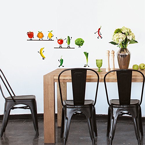 Eurographics Deco Sticker / Wandtattoo DS-DT1033 Crazy Vegetable 25 x 35 cm - 4