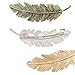 Contever® Leaf Shaped Hair Clip Hairpin Vintage Barrette Headwears Claw Hair Accessories (Pack of 3, Different Colors)