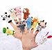 Vale® 10 Pcs Mixed Animal Finger Puppets Plush Cloth Doll Development Baby Hand Toy Kid, Sent in Colors at Random.