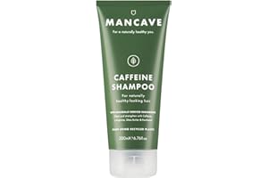 ManCave Caffeine Shampoo for Men, Support and Encourage Healthy Hair Growth with Caffeine, Panthenol and Vitamin E, Sulphate Free, Natural, Vegan, Cruelty Free, 200 ml