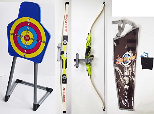 Preisvergleich Produktbild Izzy Kinder-Bogen mit Zielscheibe und 3 Saugnapfpfeilen, Bogenschiessen Kinder
