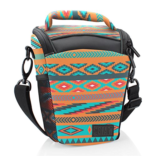 USA GEAR Housse   tui Sacoche Appareil Photo R  flex Bridge Waterproof avec Couverture   tanche Compatible avec Canon EOS 700D   Pentax   Nikon D3300 Et Plus d  Appareil avec objectif 18-135mm 18-55mm