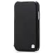 Produktbild HOCO. Flip Case Tasche für Samsung Galaxy S4 Slim Schutzhülle mit Klappverschluss (Struktur Oberfläche) Schwarz