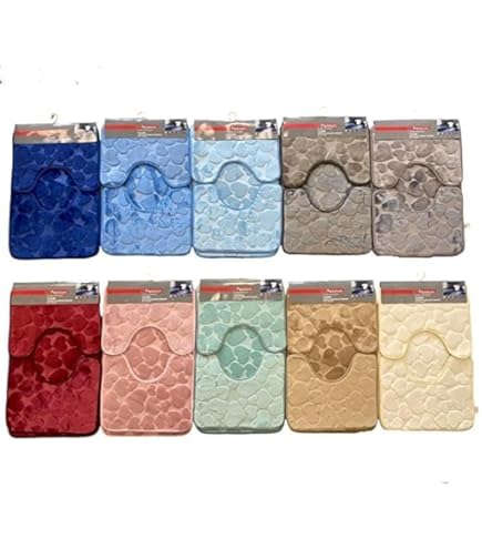 Tappeti Da Bagno 3 Pezzi Set Di Tappeti Da Bagno Tappetino Da Bagno Antiscivolo In Memory Foam Copriwater Set Da 3 Pezzi, Tappeto Con Profilo A U In Flanella Marmo Modello 3D