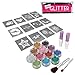BMC Cute All Things Shimmery and Girly Party Fun Temporary Fashionable Glitter Tattoo Body Art Design Stencils Kit