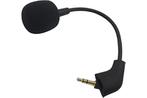 Xingsiyue Micrófono de Repuesto Compatible con HyperX Cloud II/Cloud Sliver Auriculares para Juegos - Audio Mic w/Esponja Cubierta