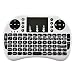 Produktbild try99pink I8 Mini 2,4 GHz + BT Mini Wireless Bluetooth Hintergrundbeleuchtung Touchpad Tastatur mit Maus für PC/Mac/Android Built-in Lithium Battery English weiß