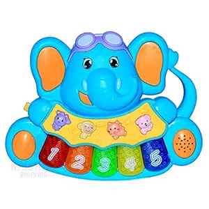 SHLOFOR Play Set Toy Elephant Piano Toys for Kids with Light and Sound Toy