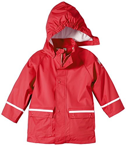 Sterntaler Unisex Baby 5651405 Rain Jacket Non-Lined Cape Short Sleeve Raincoat, Red (804), One Size (Manufacturer Size:116)