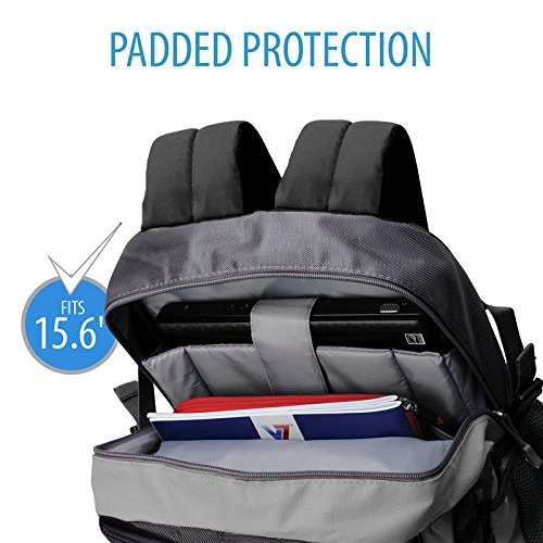 V7 CBEX1A-BLK-1E Odyssey Allround Notebook Rucksack bis 39,6 cm (15,6 Zoll) grau/schwarz - 4