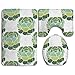 Produktbild GGdjst 3 Stück Matte rutschfest Bad-Teppich, Cactus Pattern Background Home Set of 3 Soft Bath Rug Non-Slip Bathroom Shower Mat