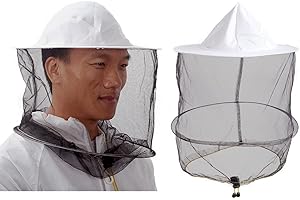 ZffXH 2/6 Stück runde Imkermütze mit Schleiernetz, Moskitonetz, Kappe mit Netz