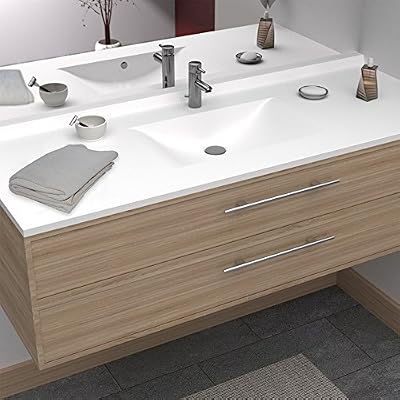 UneSalleDeBain Plan simple vasque centrée RÉSIPLAN - 120 cm
