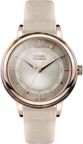 Vivienne Westwood Women's Quartz Watch with Beige Dial Analogue Display and Beige Leather Strap VV158RSBG