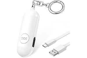 OQIMAX Schrillalarm für Frauen, 130dB Lauter Persönlicher Alarm, Selbstverteidigung Taschenalarm mit it Stroboskop LED Blitzlicht-Signal, Sicherheit Schlüsselanhänger, Sirene - Alarm für Frauen