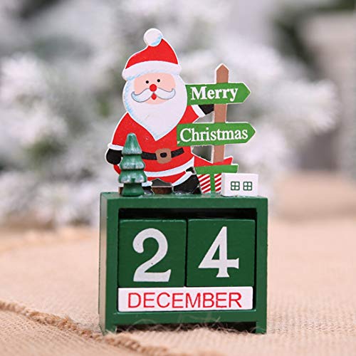 Download Décorations de Noël Calendrier de bureau en bois Décorations