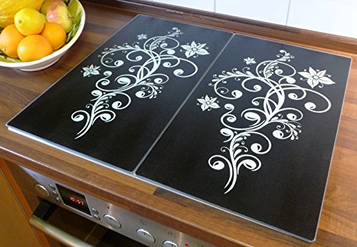 HERDABDECKPLATTEN 2 teilig aus GLAS für Ceranfeld