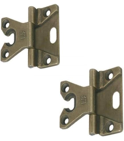4 Cerniere Decorative A Tre Pieghe - 41mm, Bronzo Antico, Per Armadi, Porte E Cassettiere