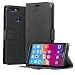 Produktbild HDRUN Huawei Honor 7A Leder Hülle - Premium PU Leder Flip Tasche Case mit Kartensteckplätzen und Ständerfunktion Schutzhülle Handyhüllen für Honor 7A, Schwarz