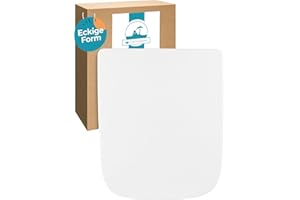 Calmwaters® Antibakterieller WC Sitz für Keramag Renova Nr. 1 Plan 202150 & 202160, Toilettensitz mit Absenkautomatik, Duroplast Klositz, Toilettendeckel abnehmbar, überlappend, Weiß, 26LP3461