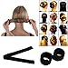 NALATI Fashion Hair Styling Disk Hair Donut Former Foam French Twist Magic DIY Tool Bun Maker(Black)