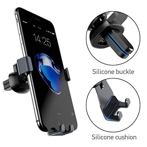 Supporto Smartphone Auto Universale, ikalula Griglia di Ventilazionee 360 Gradi di Rotazione Regolabile GravitÃ  Porta Cellulare Telefono Auto per iPhone, Samsung, Huawei, Xiaomi e Dispositivo GPS