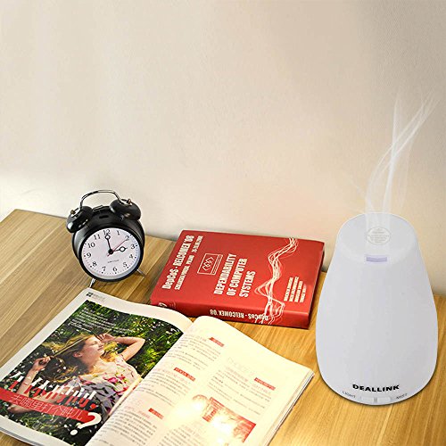 Aroma Diffuser 100ml Deallink Ultraschall Luftbefeuchter mit 7 LED Farbwechsel Kalten Nebel für Ätherische Öle, Kinderzimmer Schlafzimmer Büro - 5