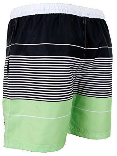GUGGEN MOUNTAIN Herren Badeshorts Beachshorts Boardshorts Badehose gestreift *High Quality Print* - 9