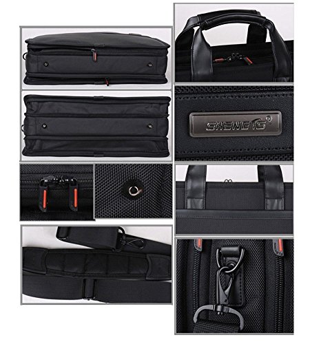 Freebiz 17-Zoll-Laptop-Beutel-Organisator Aktentasche Wasserdichte Laptop-Tasche mit Widen Passend zu 17,3 Zoll bis Gaming-Laptop für Macbook Pro Retina, Asus, Dell, HP, Samsung (17-17,3 Zoll, Schwarz) - 5