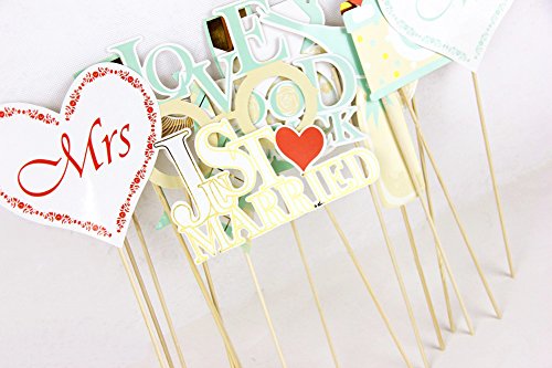 SUNBEAUTY Fotorequisiten Hochzeit Wedding Foto Booth Fotoaccessoire für Hochzeit - 5