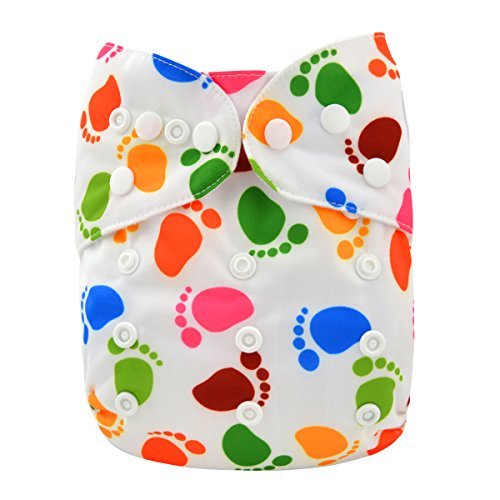 Alva Baby Reuseable Pocket Cloth Nappies Adjustable Washable Diaper + 2PCS Inserts YA136-EU